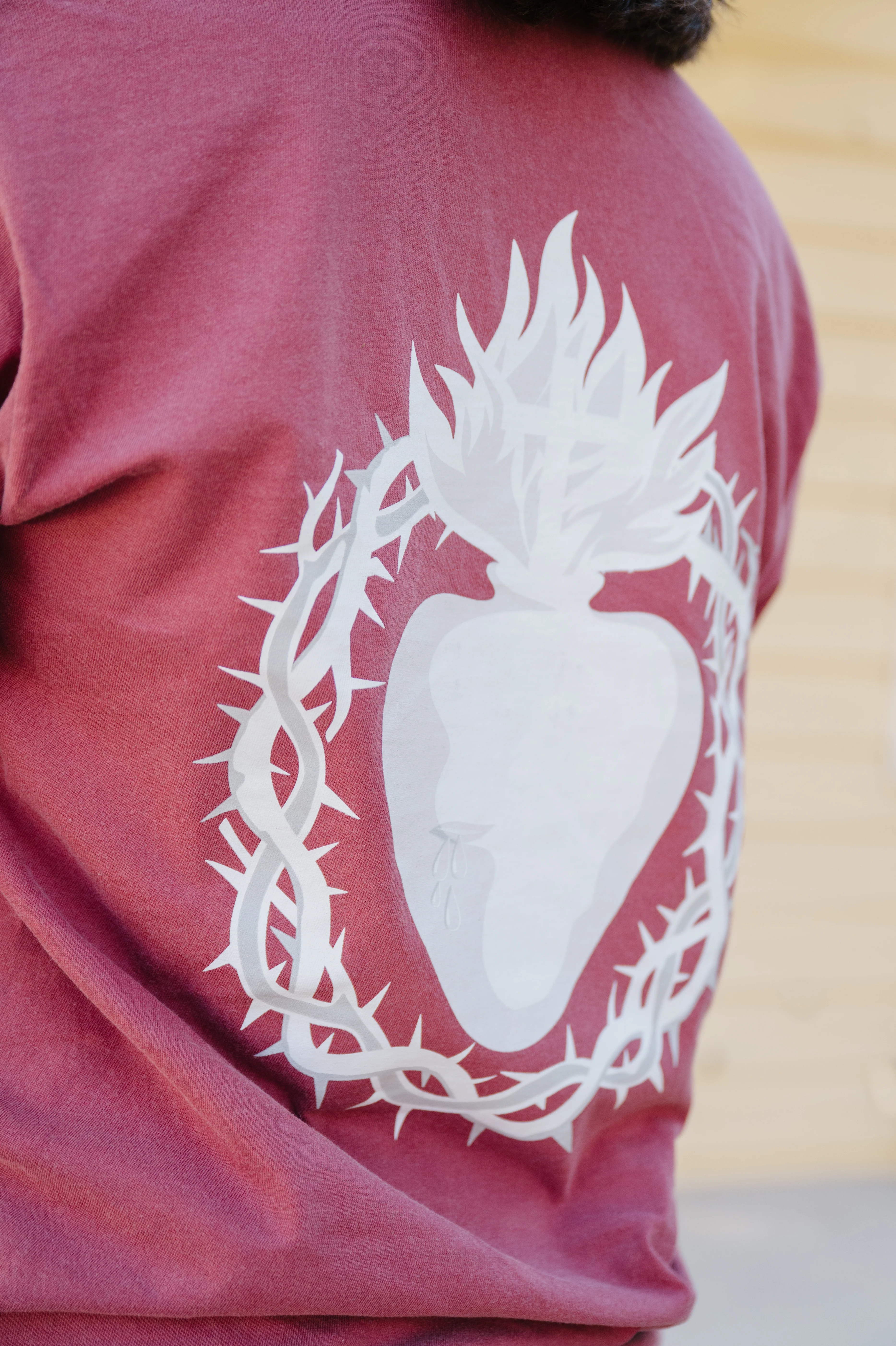 "Ecce Cor" / Sacred Heart of Jesus T-Shirt - Image 7