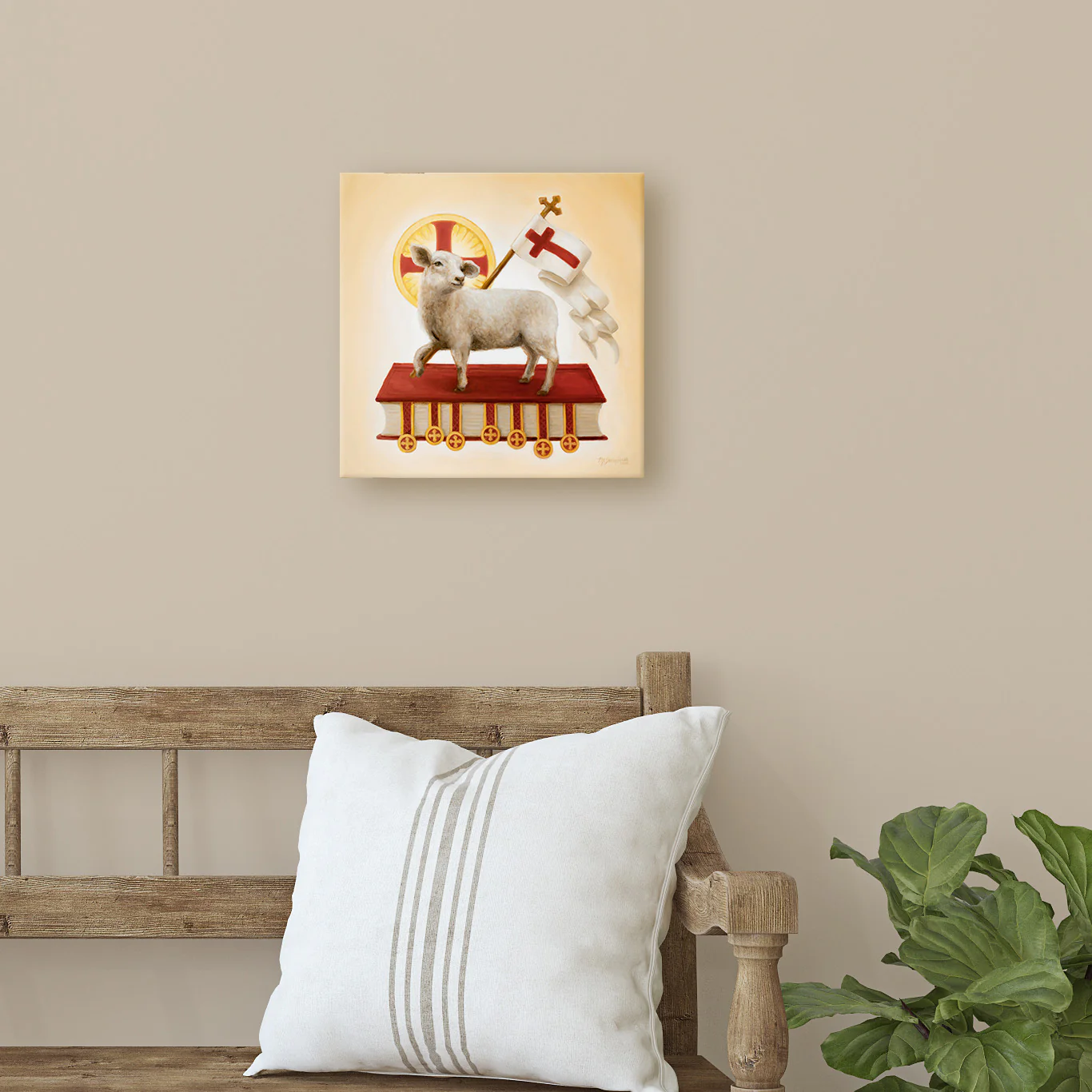 Canvas Print - Agnus Dei The Lamb of God (12x12) - Image 2