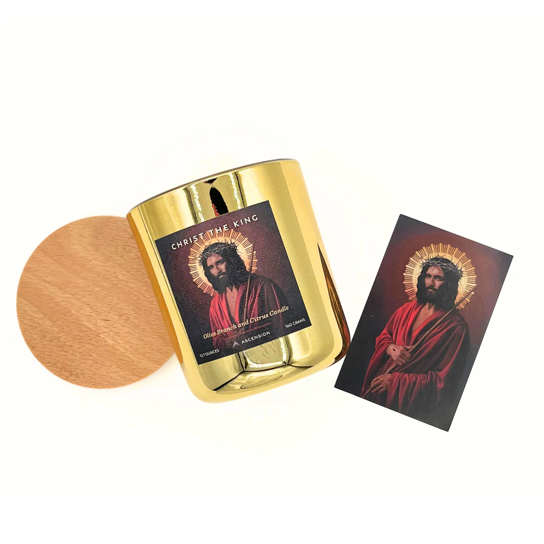 "Olive Branch and Citrus" / Christ the King Candle - Image 3