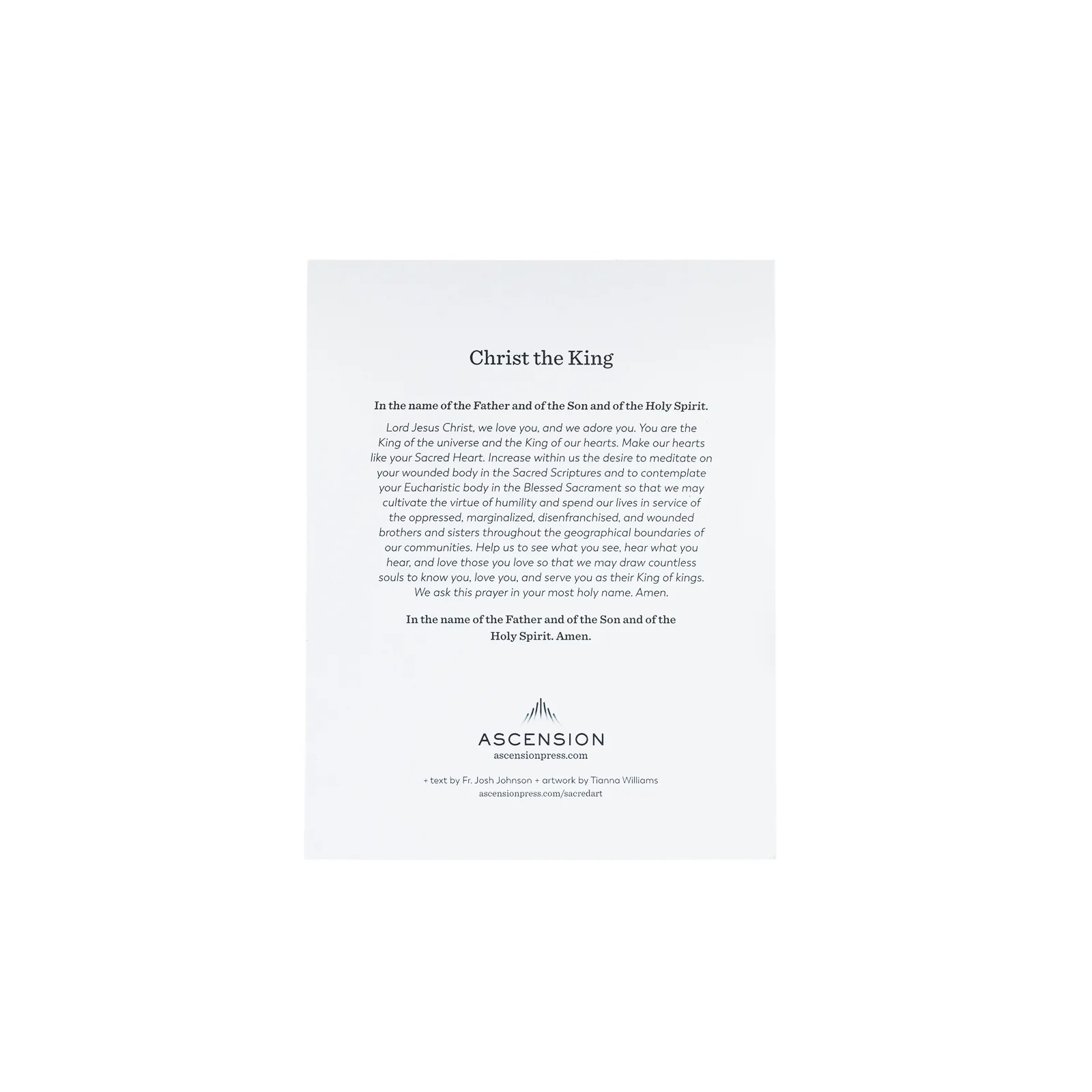 Christ the King Sacred Art Prayer Cards - Image 5