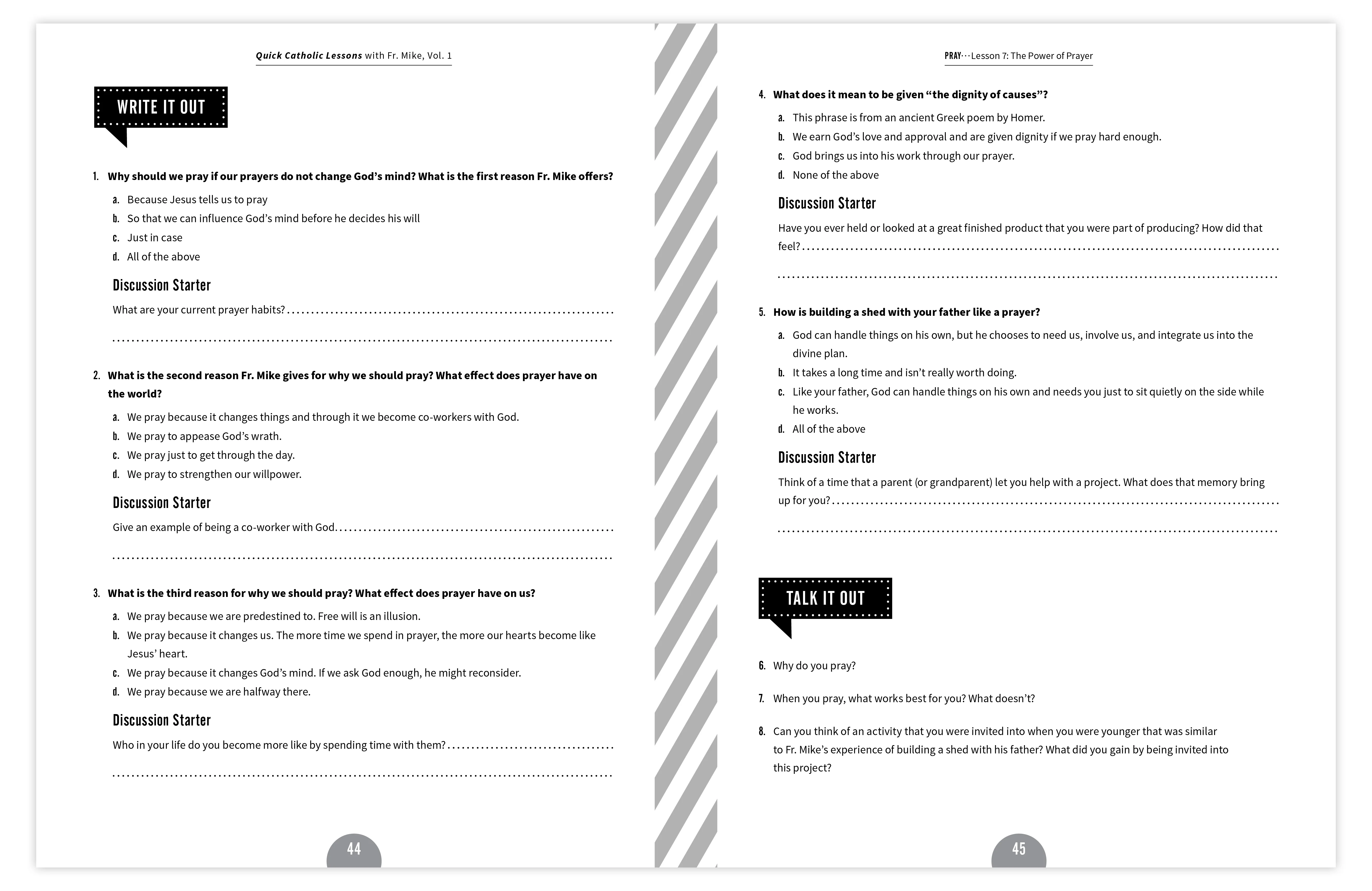Quick Catholic Lessons with Fr. Mike: Vol. 1, Workbook Only - Image 3