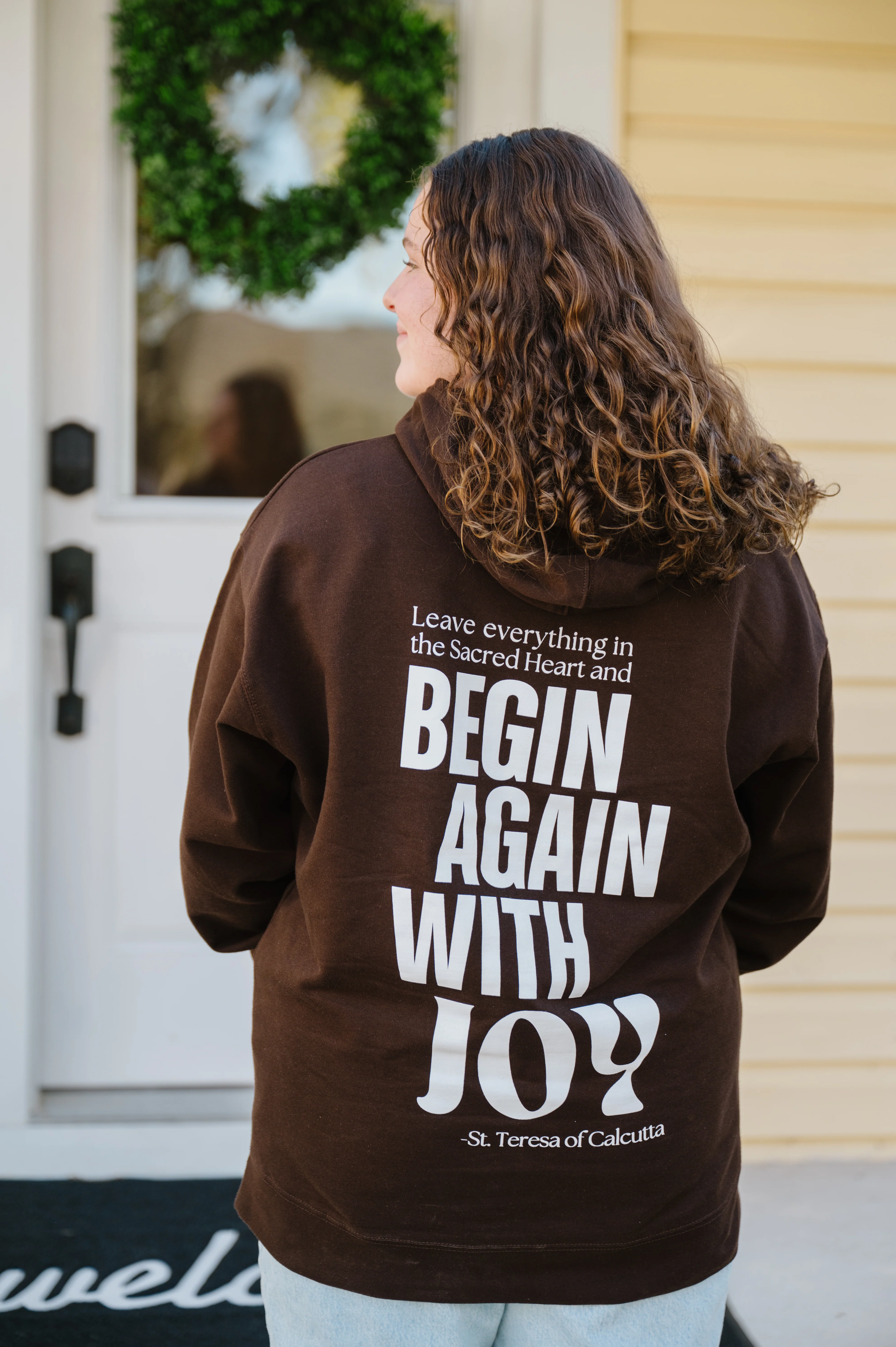 "Do Not Let the Past Disturb You" / St. Teresa of Calcutta Hoodie - Image 4