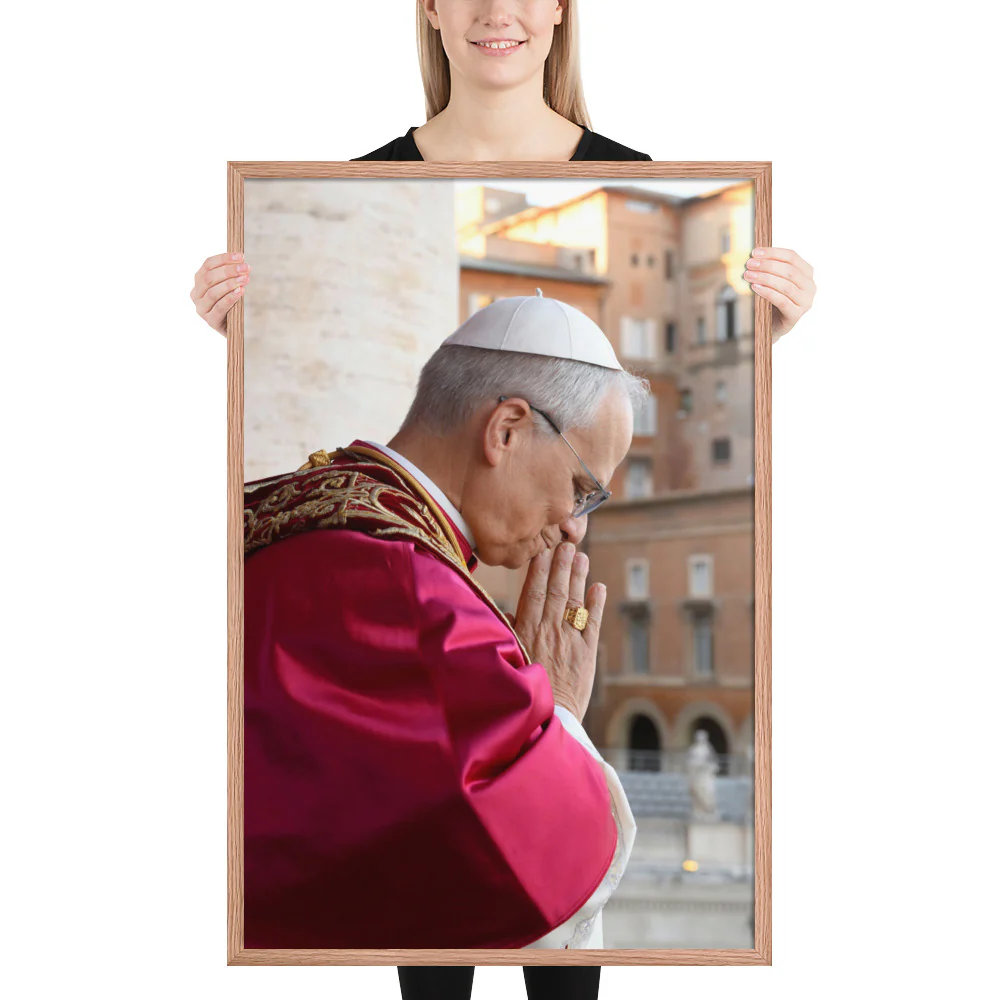 Pope Leo XIV Framed Matte Portrait Prints - Image 3