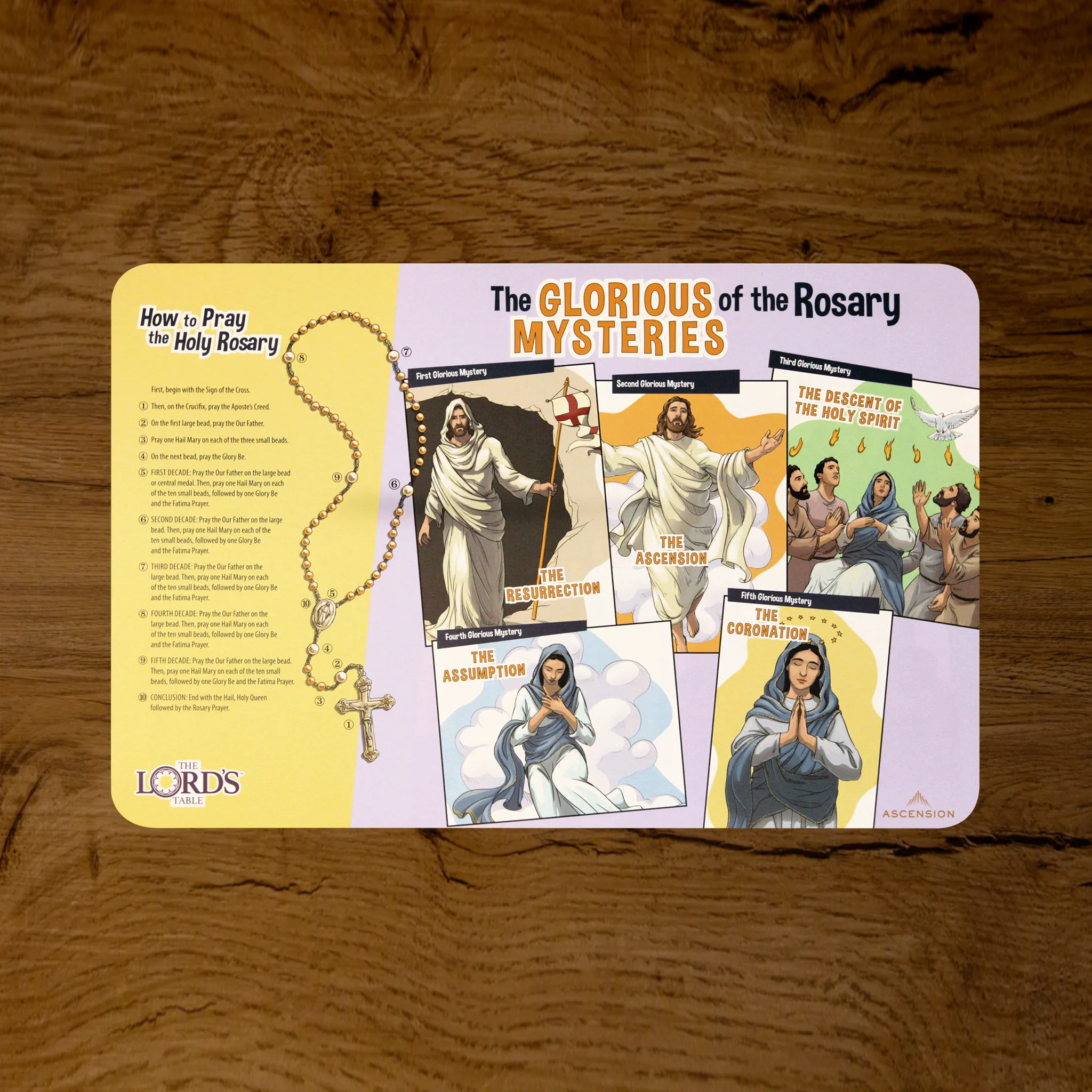 How to Pray the Holy Rosary Placemats (Set of 4) - Image 4