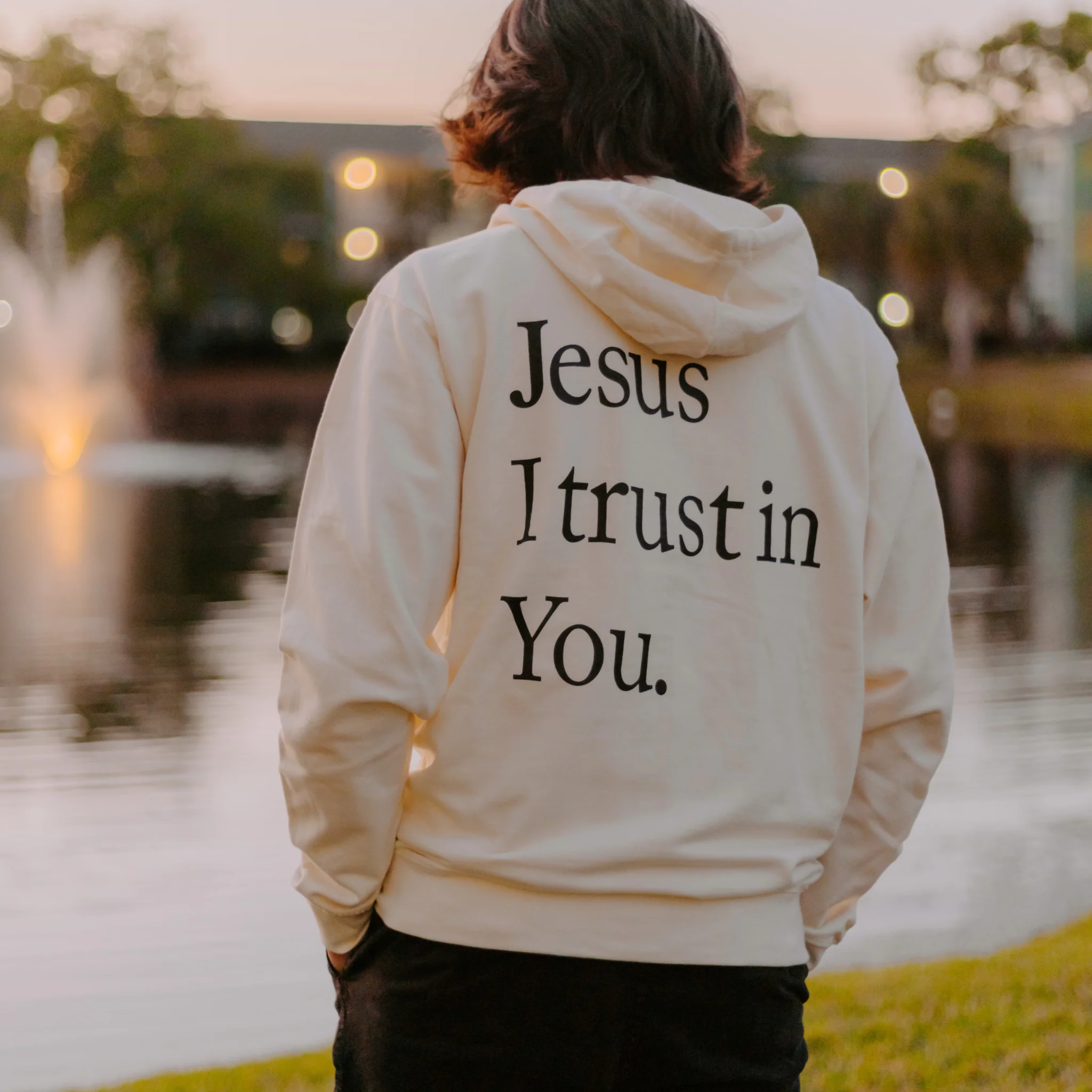 "Jesus I trust in You" / Divine Mercy Hoodie - Image 3