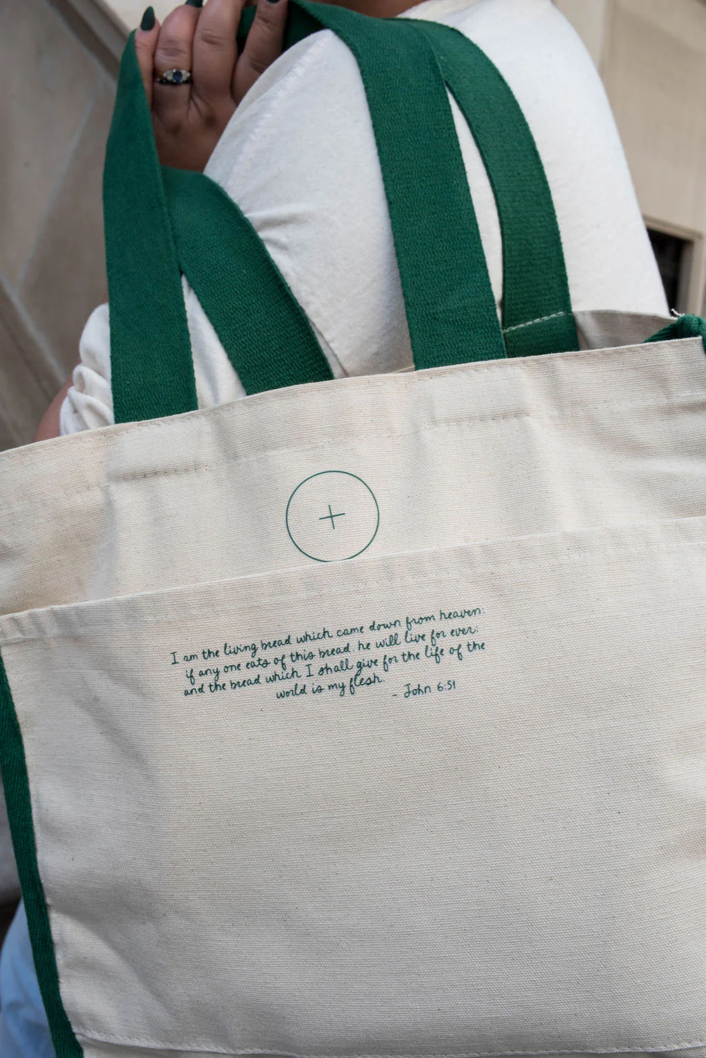 John 6:51 Tote Bag - Image 5