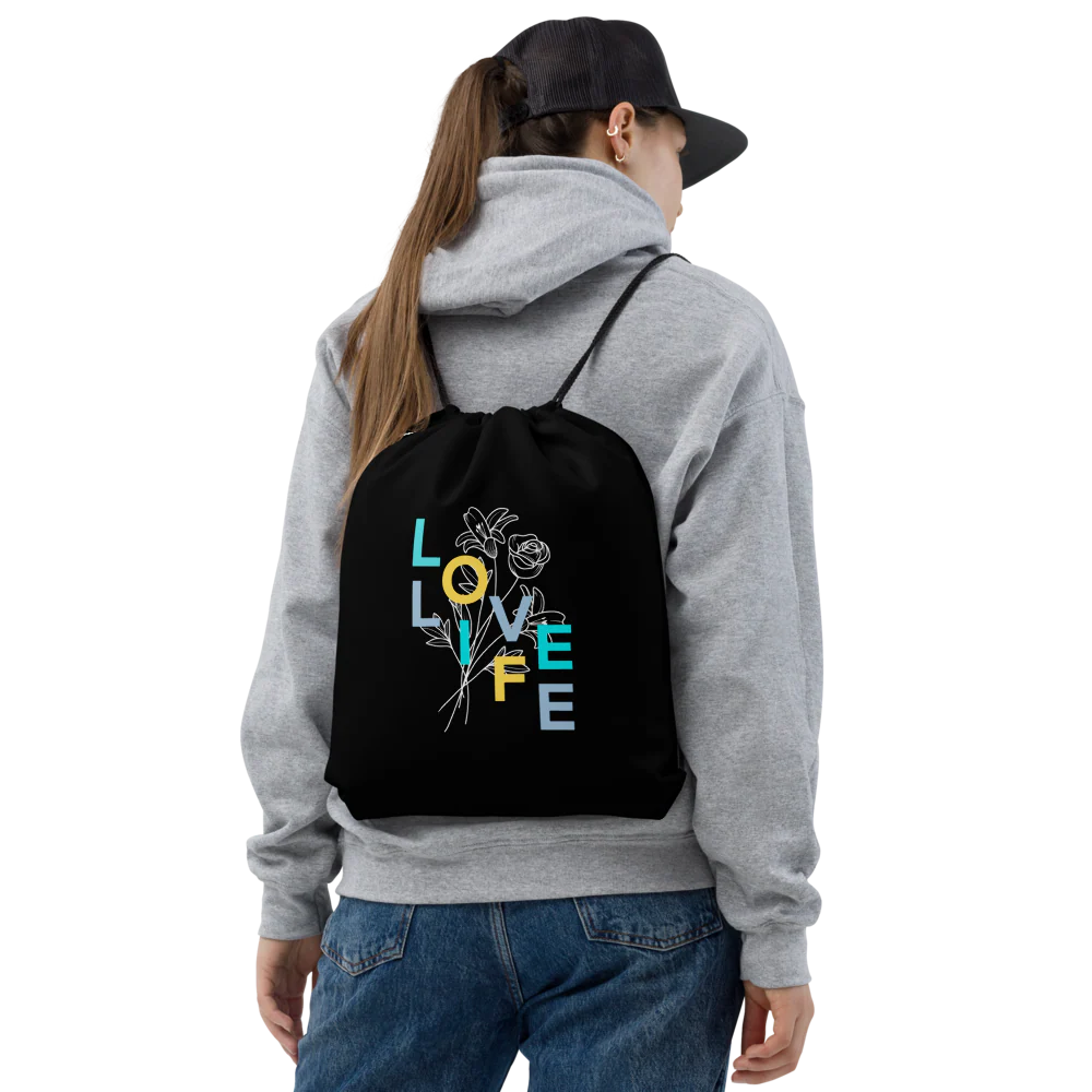Love Life Drawstring Bag - Image 5