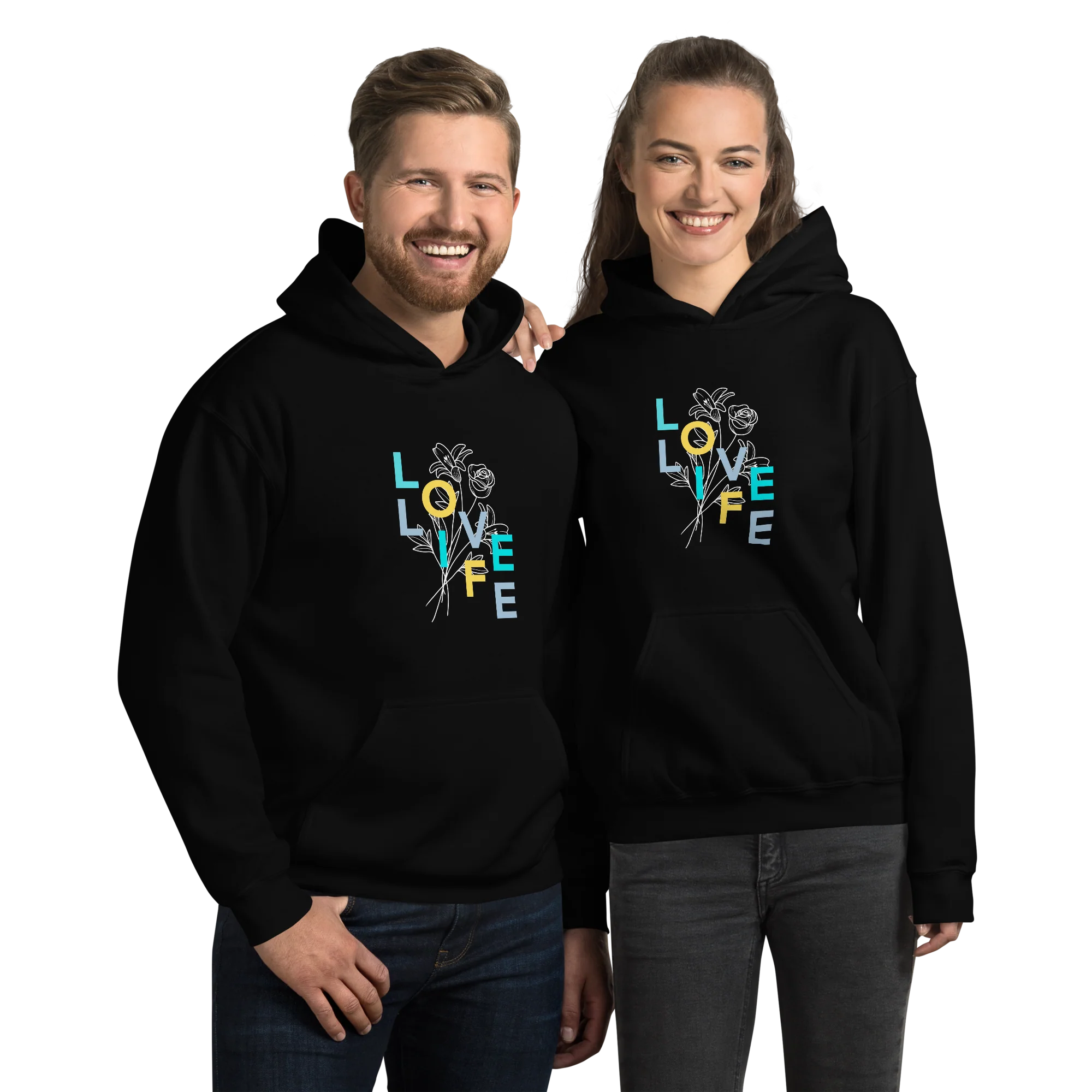 Love Life Unisex Hooded Sweatshirt - Image 2
