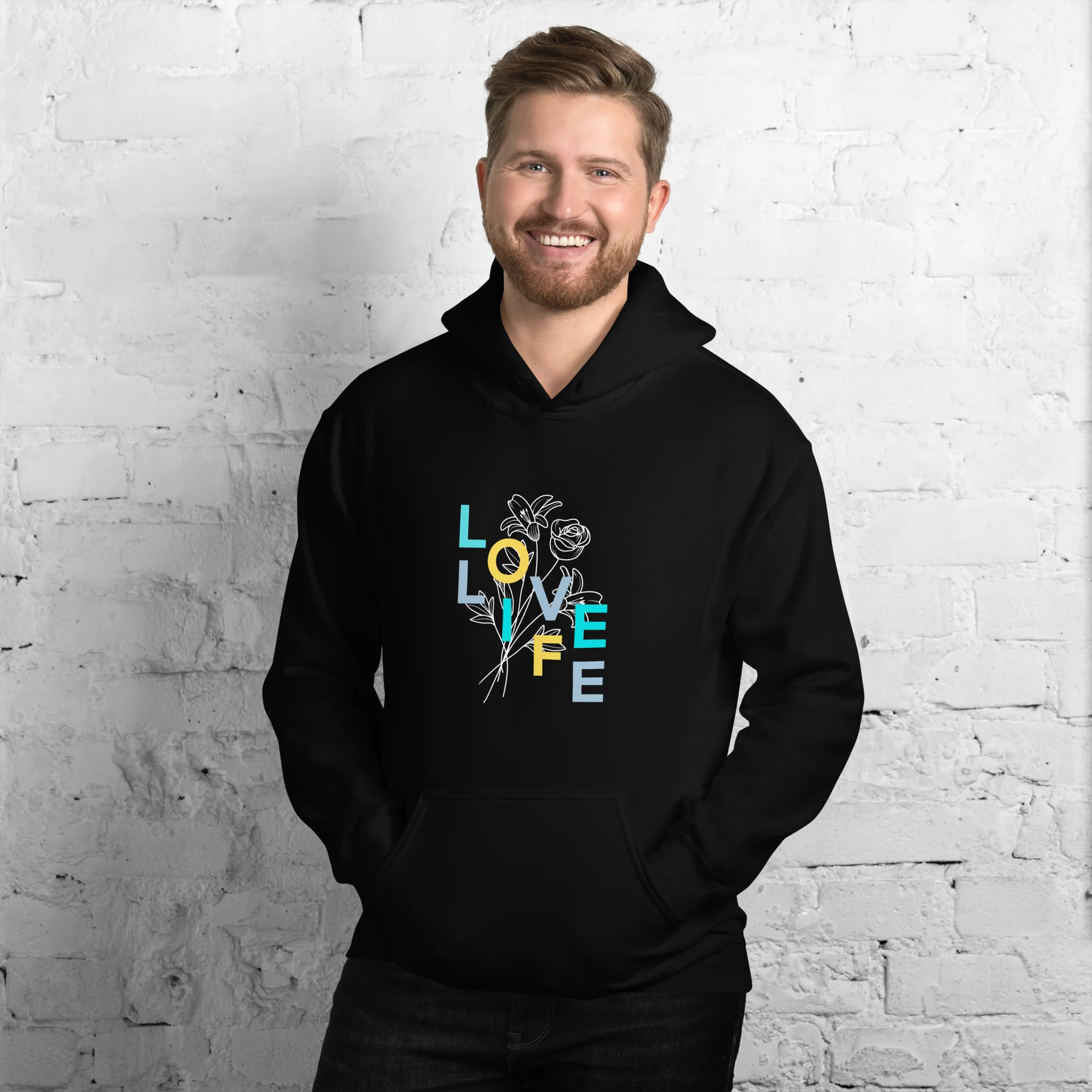 Love Life Unisex Hooded Sweatshirt - Image 3