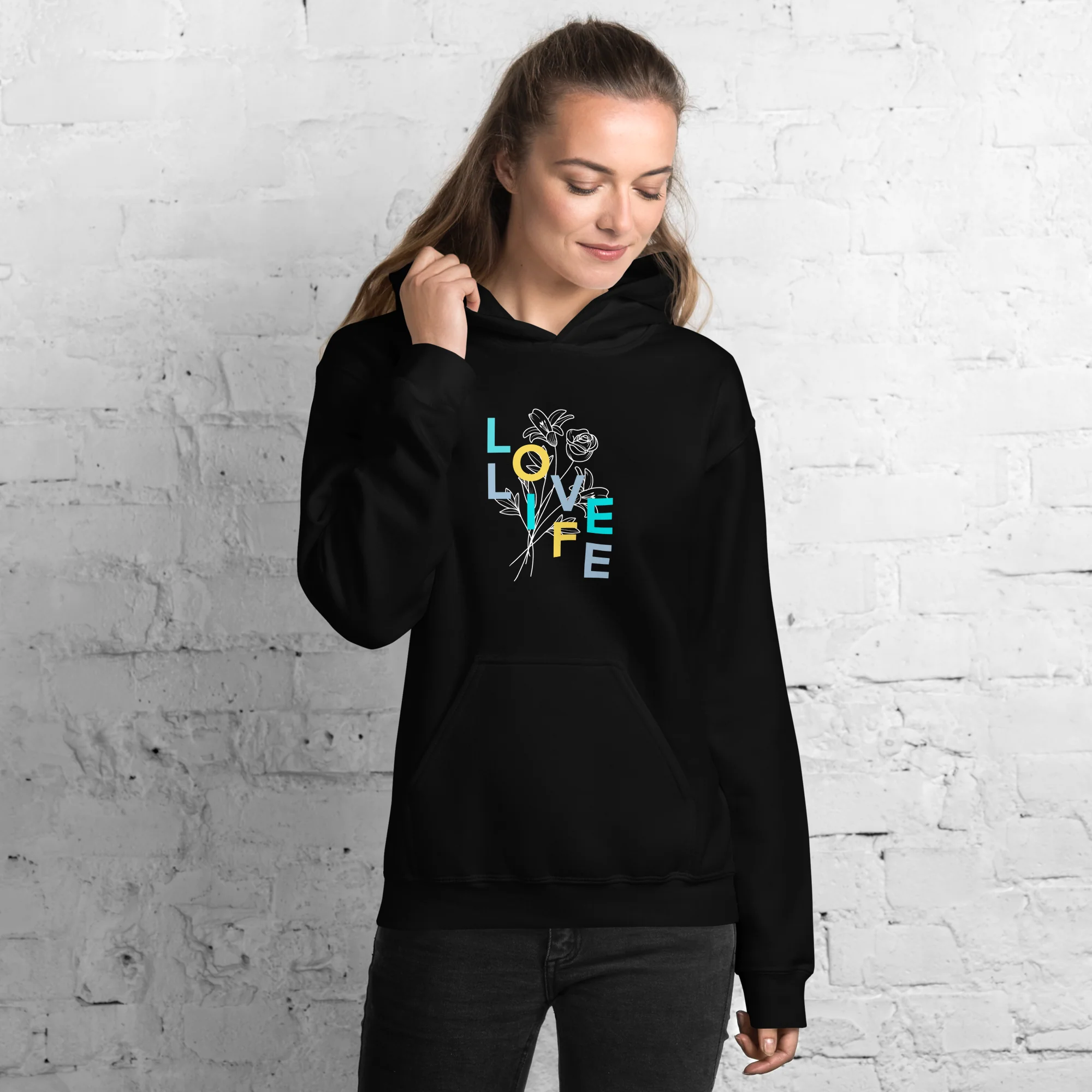 Love Life Unisex Hooded Sweatshirt - Image 5