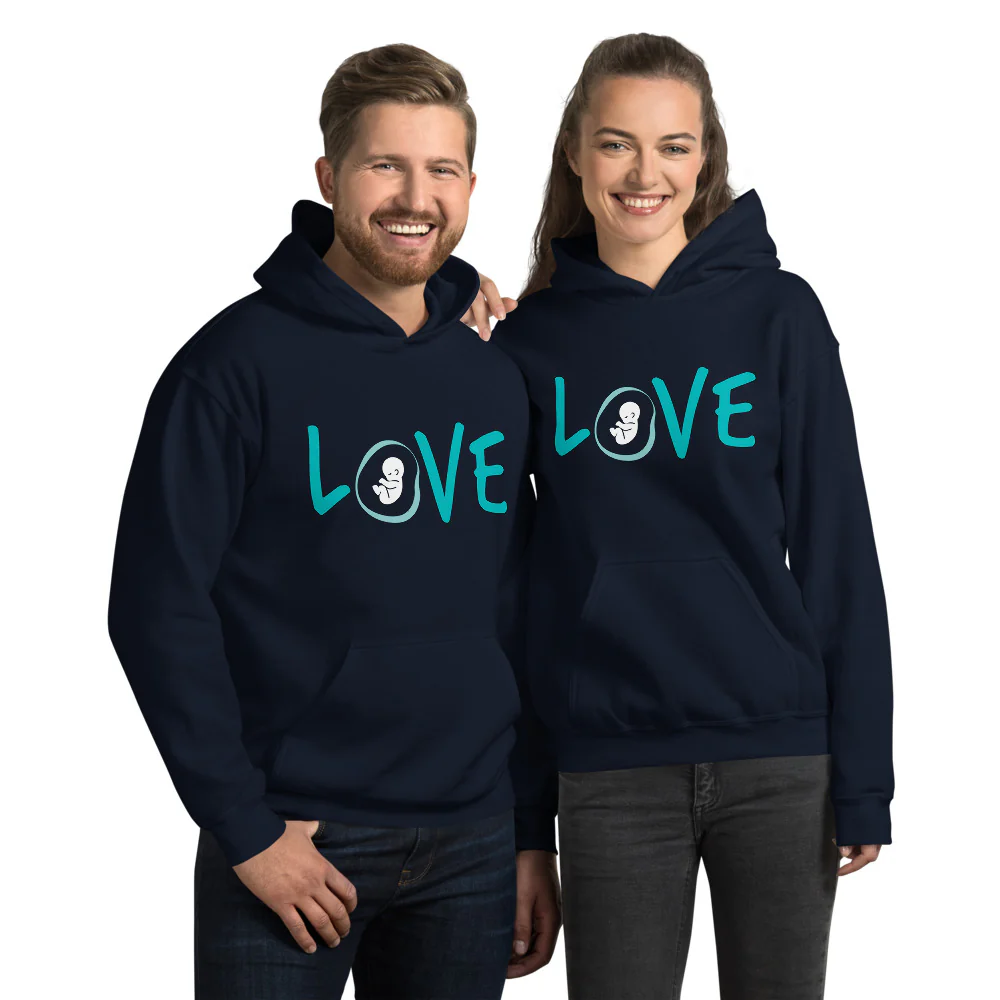 "Love" / Pro-Life Hoodie - Image 5
