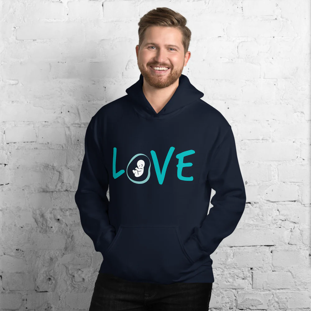 "Love" / Pro-Life Hoodie - Image 6