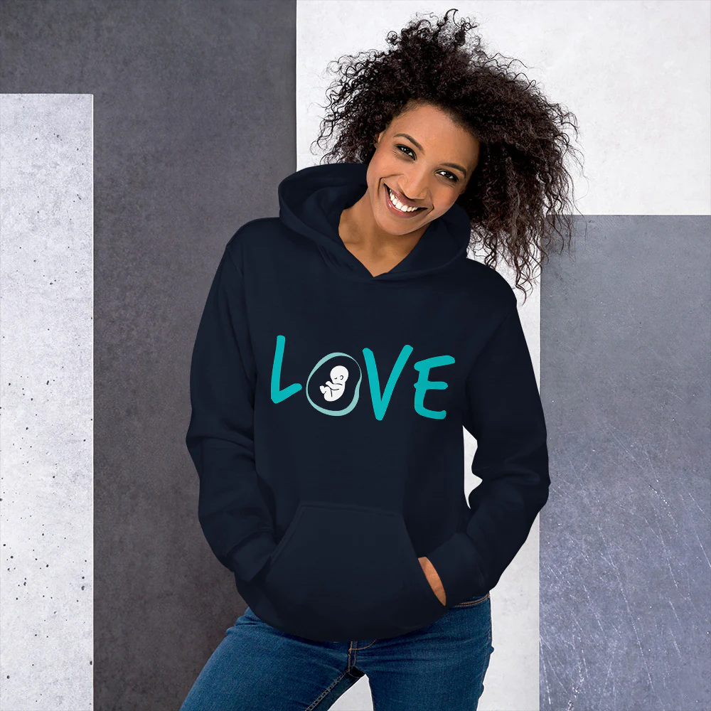 "Love" / Pro-Life Hoodie - Image 7
