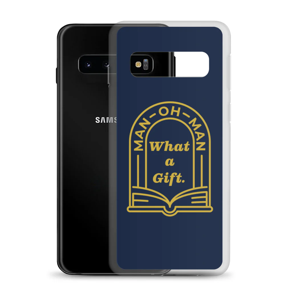 Man-oh-Man Bible in a Year Samsung Phone Case - Navy - Image 2