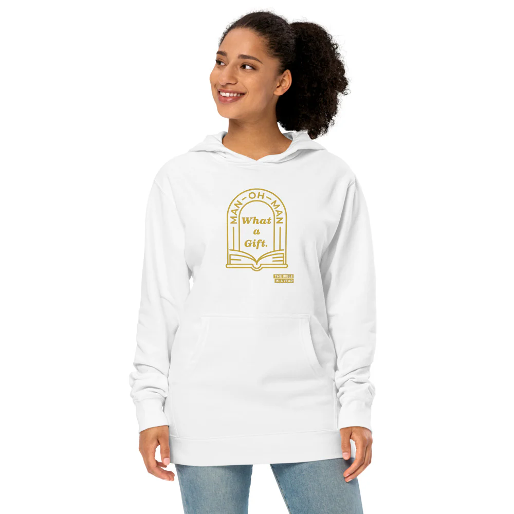 "Man oh Man" / Bible in a Year Hoodie - Image 4