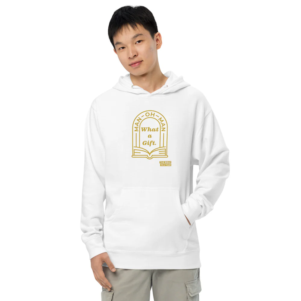 "Man oh Man" / Bible in a Year Hoodie - Image 5