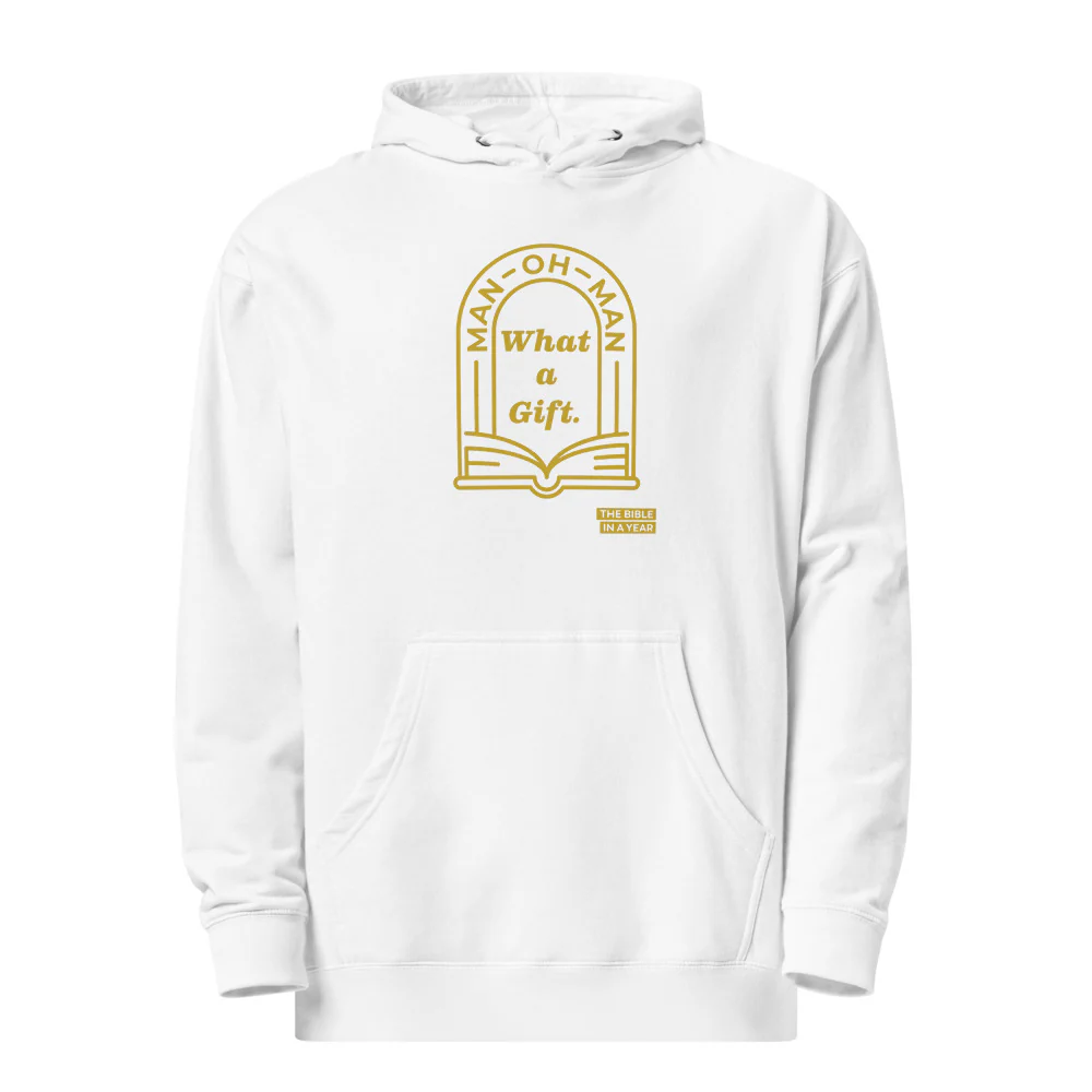 "Man oh Man" / Bible in a Year Hoodie - Image 6