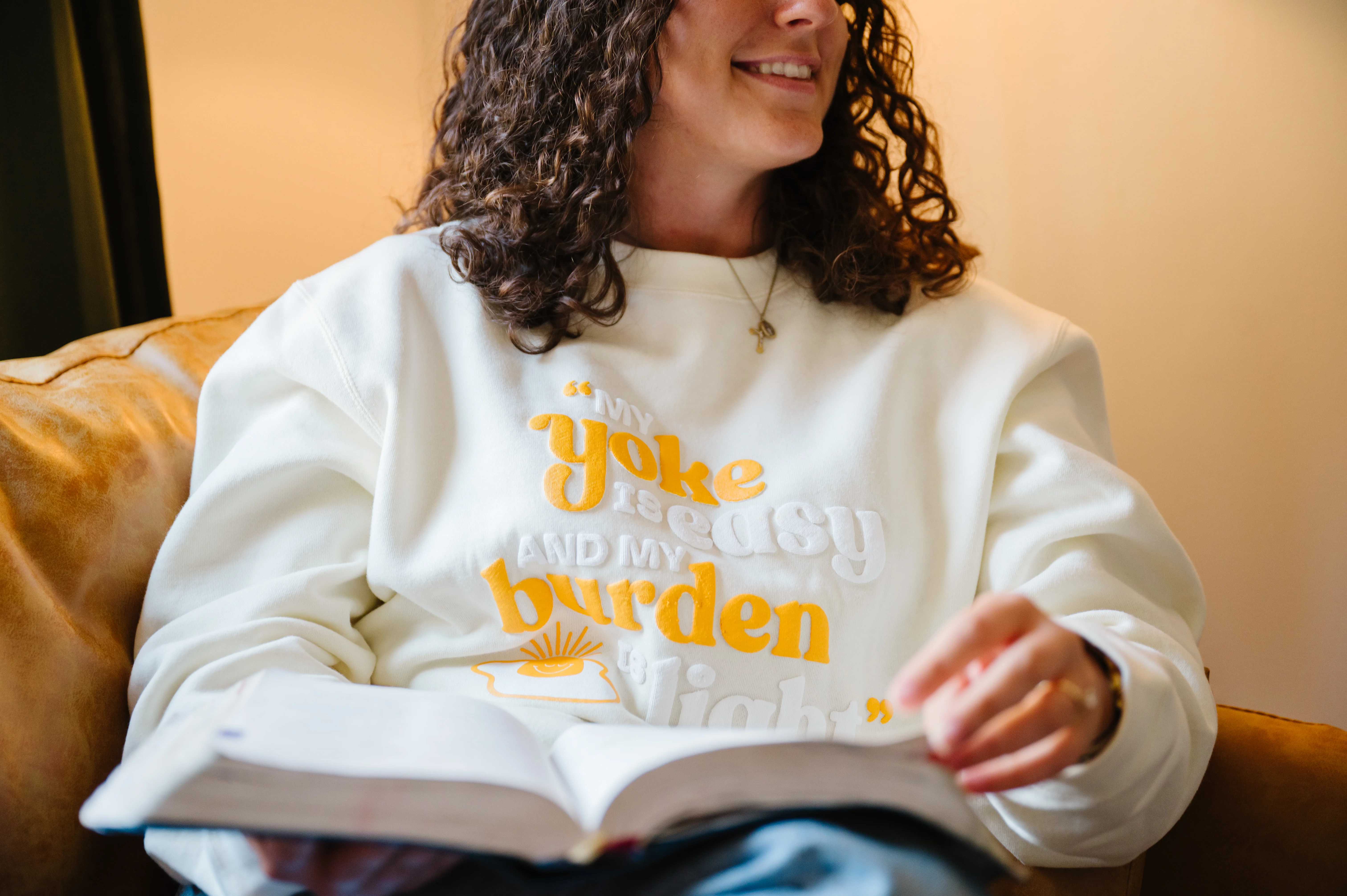 "My Yoke is Easy" / Crewneck Sweatshirt - Image 10