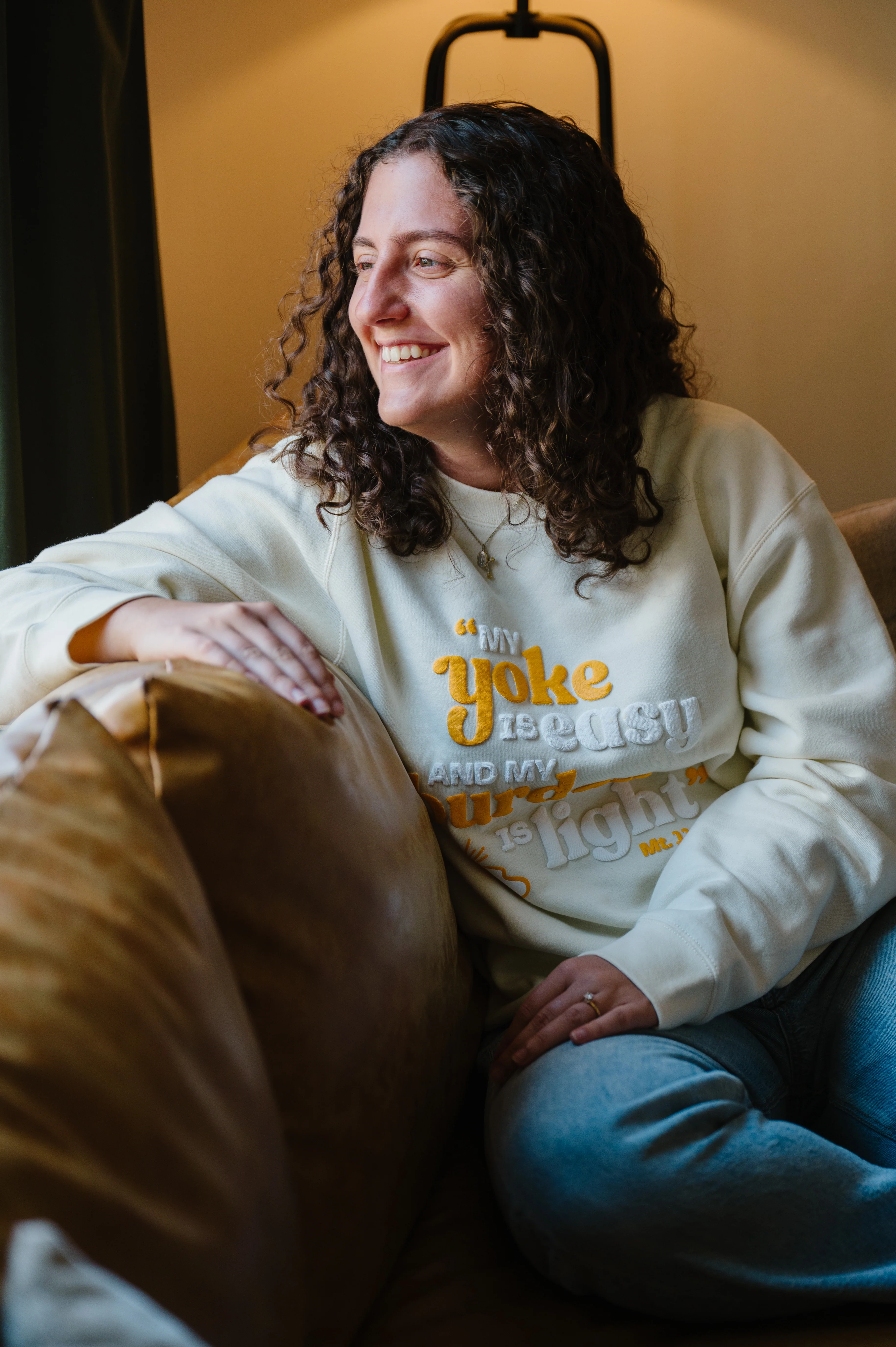 "My Yoke is Easy" / Crewneck Sweatshirt - Image 7
