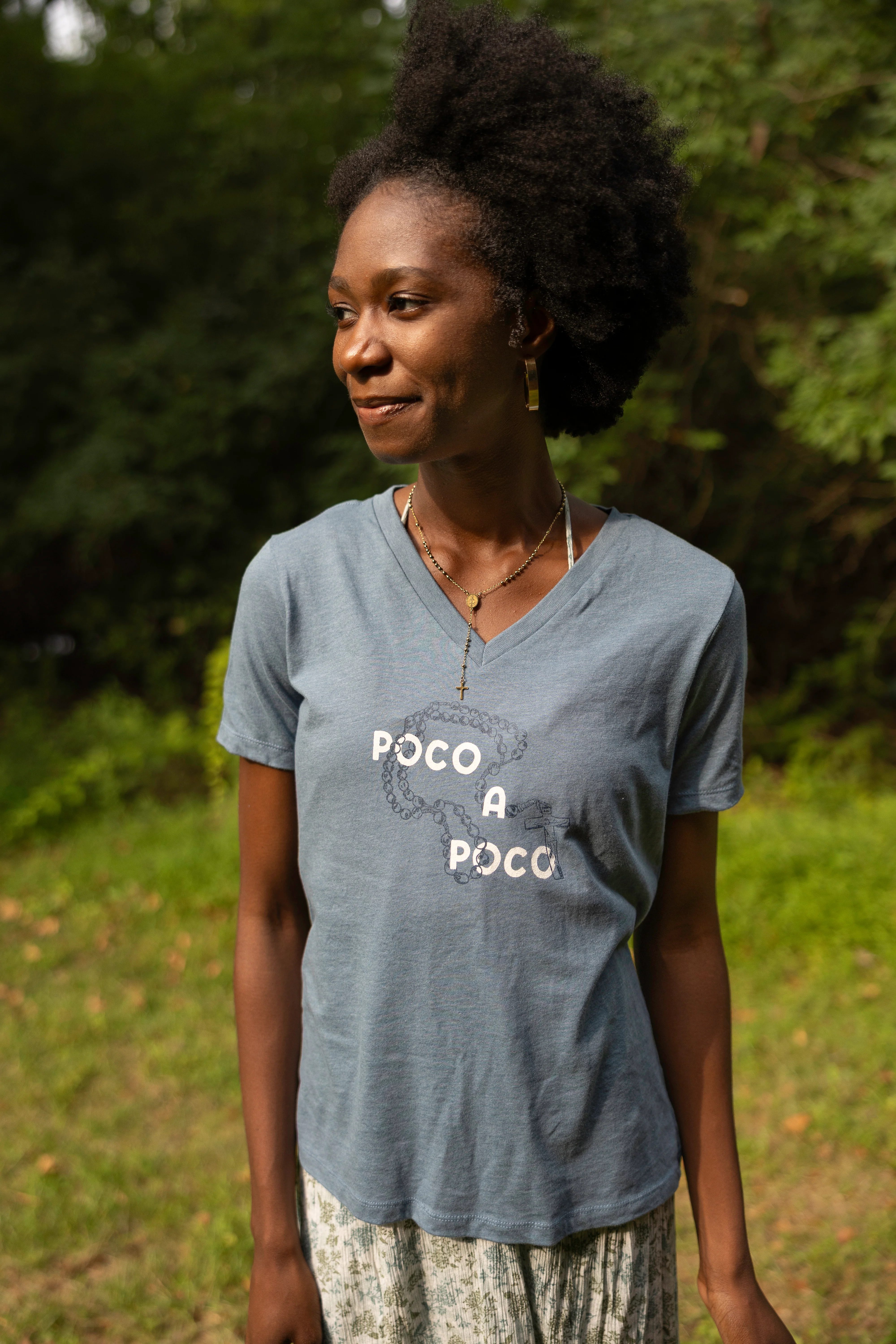 Poco a Poco V-Neck Women's Shirt - Image 2