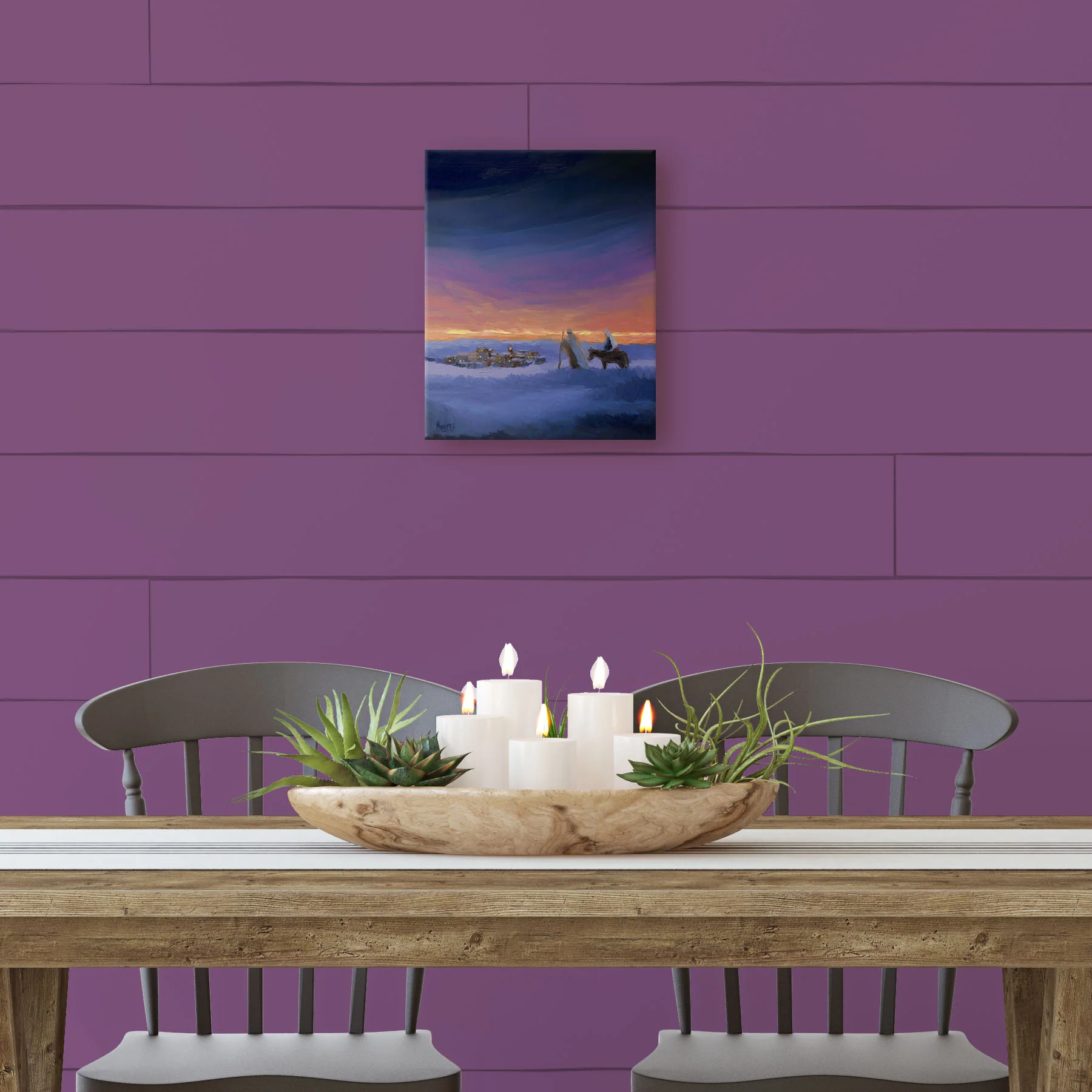 Rejoice! Fine Art Canvas Print: Approaching Bethlehem - Image 2