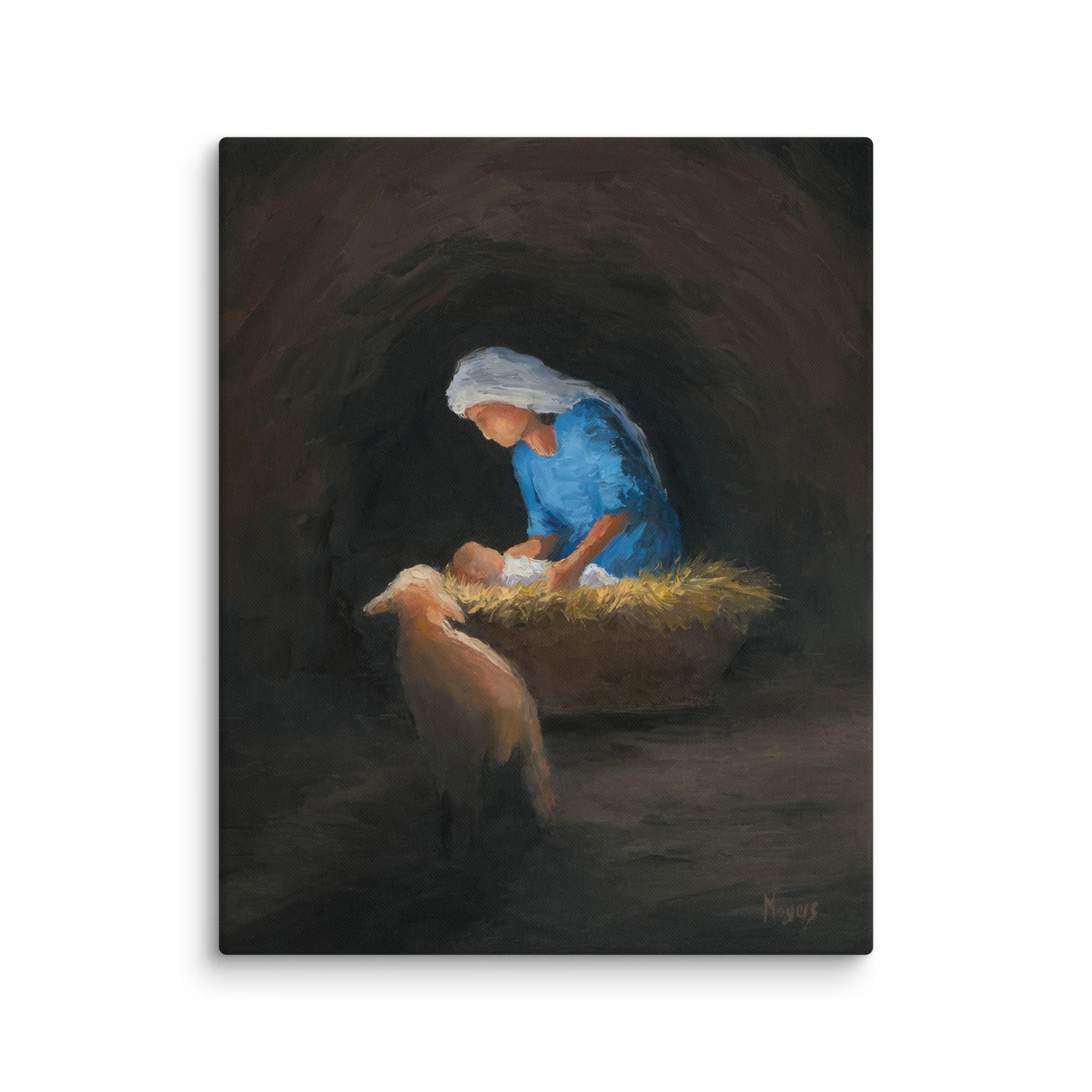 Rejoice! Fine Art Canvas Print: Entering the Manger - Image 3