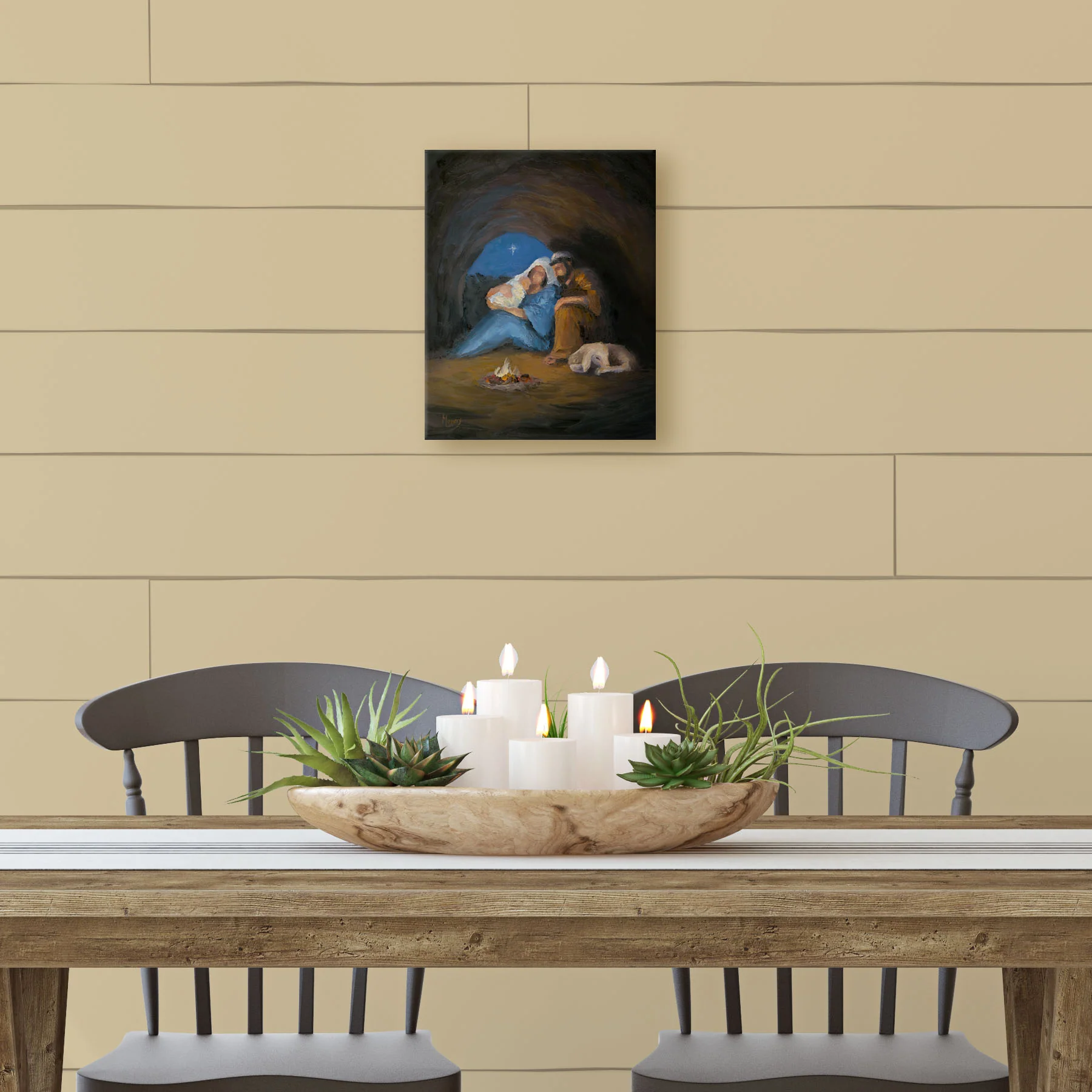 Rejoice! Fine Art Canvas Print: Silent Night, Holy Family - Image 2