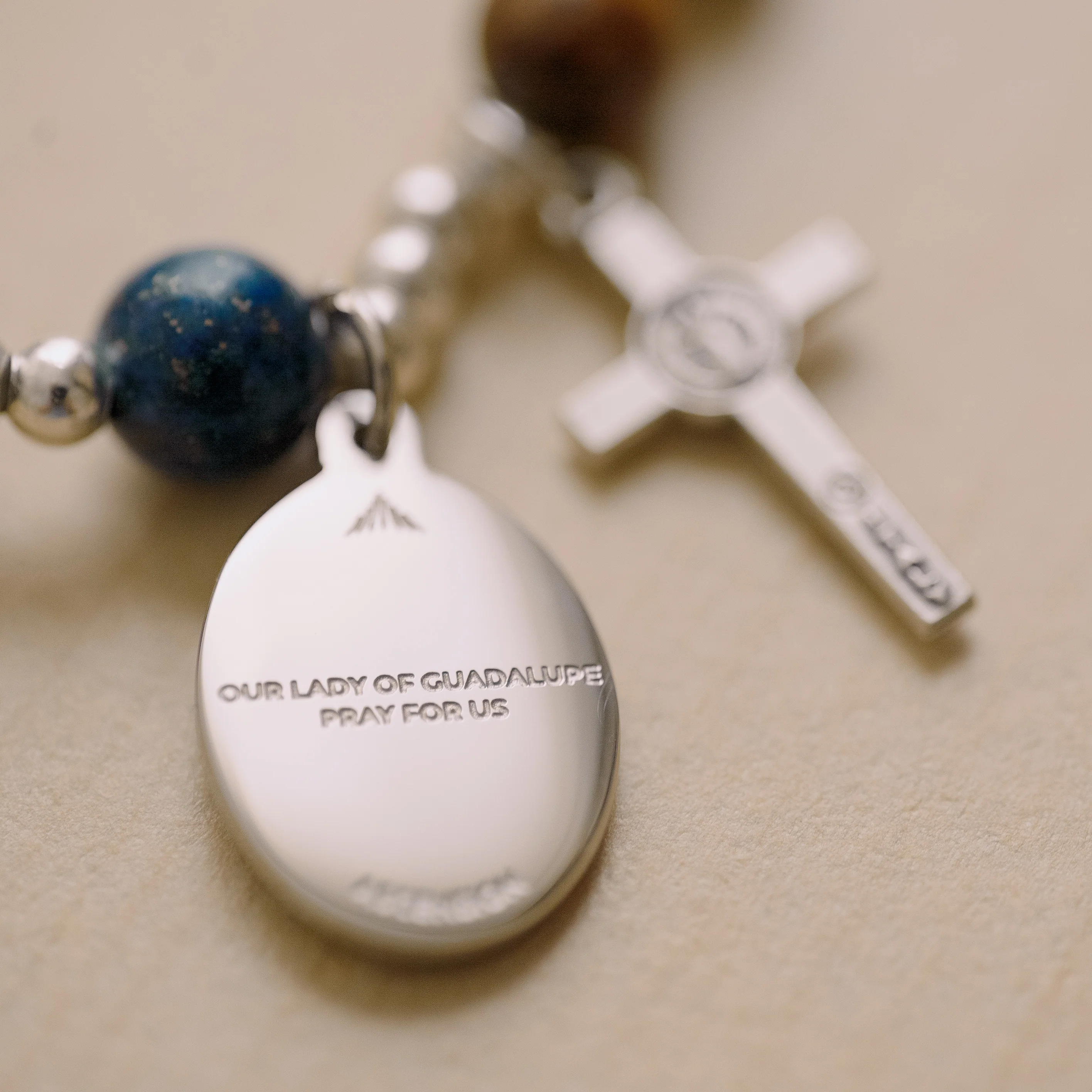 The Rosary in a Year Rosary: 1 Decade Wood/Gemstone Bracelet - Image 3