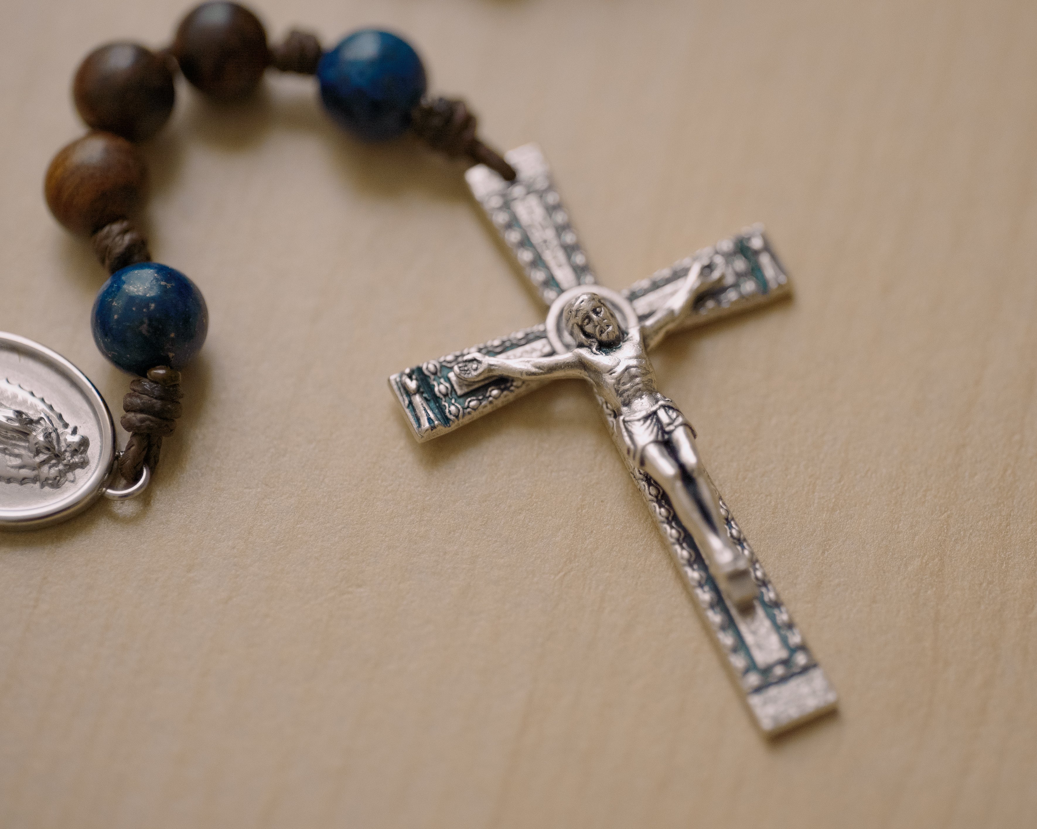 The Rosary in a Year Rosary: 5 Decade Wood/Gemstone - Image 2
