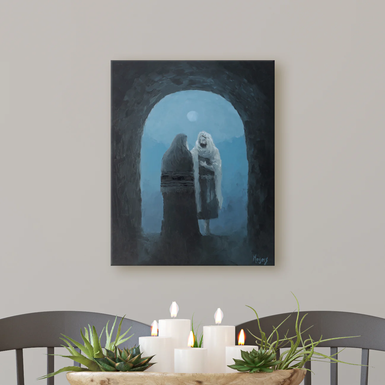 The Ascension Lenten Companion Fine Art Canvas Prints: Christ and Nicodemus - Image 3