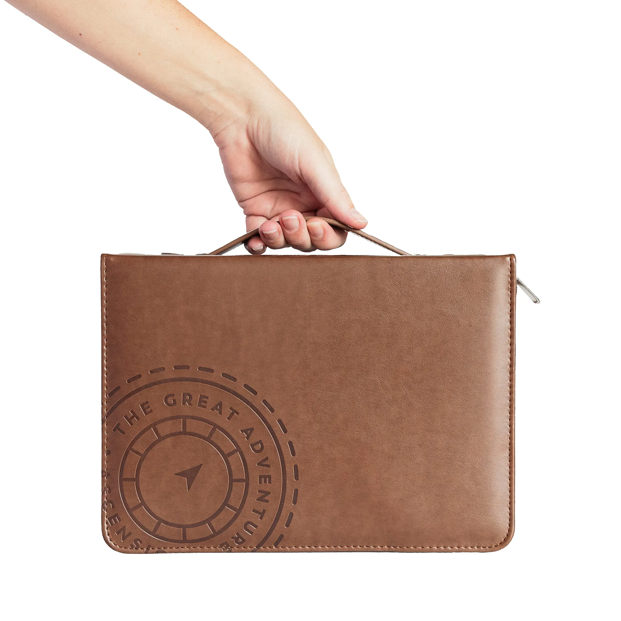 The Great Adventure Bible Cover (Leatherlike) Brown - Image 5