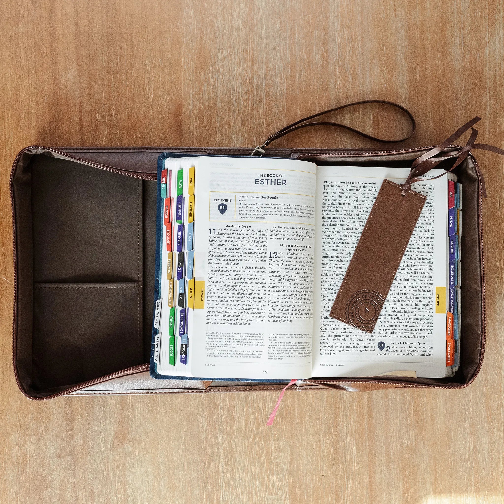 The Great Adventure Bible Cover (Leatherlike) Brown - Image 8